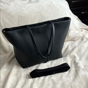Tory Burch Black Tote with Detachable Strap